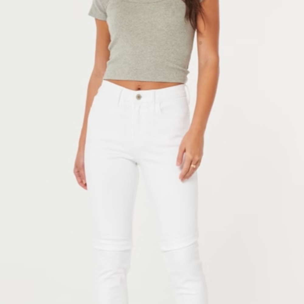 Women's Hollister Higg Rise Super Skinny White Jeans Size 27W 31L